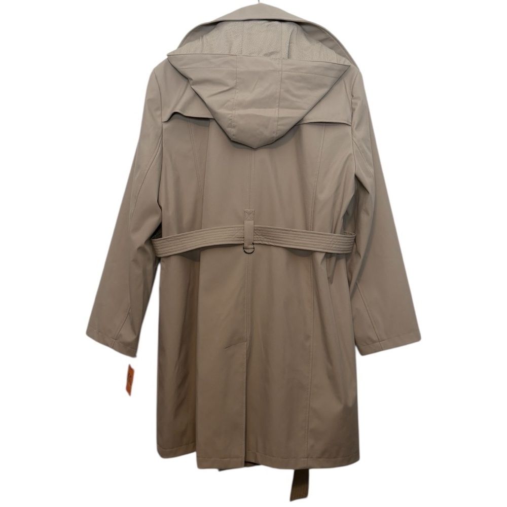Calvin Klein Women's Tan Trench Coat - Mid-Length, Detachable Hood, Belted - XXL - Picture 2 of 8